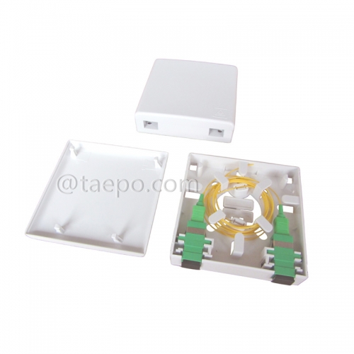 Sample Free 2 port SC Fiber optic surface mount box with SC adapters and pigtails from China Factory TAEPO for Sale