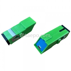 Singlemode simplex SC/APC fiber optic adapter with shutter