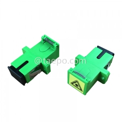 Singlemode simplex SC APC Fiber optic adapter with shutter