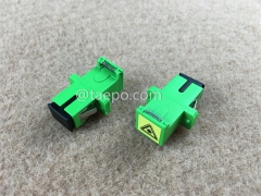 Singlemode simplex SC APC Fiber optic adapter with shutter