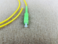 0.9mm 2mm 3mm Single mode simplex SC APC Fiber optic pigtails