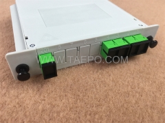 1x4 casette type SC APC Fiber optic PLC splitter