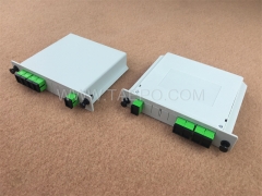 1x4 casette type SC APC Fiber optic PLC splitter