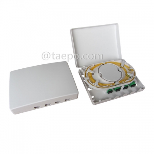 Indoor plastic SC 4 core FTB Fiber optic termination box with flip cover