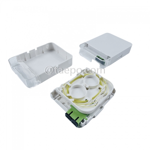 Indoor SC 2 fibers plastic FTTH FTB Fiber optic termination fiber splice cassette
