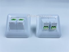 Sample Free Fiber optic wall outlet box with LC APC adapter 4 fibers from China Manufactory TAEPO for Sale