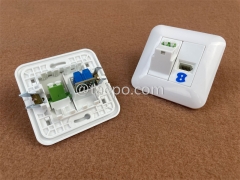 Sample Free Fiber optic wall outlet with LC APC adapter duplex and 1-port UK socket from China Factory TAEPO for Sale