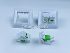 Sample Free Fiber optic wall outlet box with LC APC adapter 4 fibers from China Manufactory TAEPO for Sale