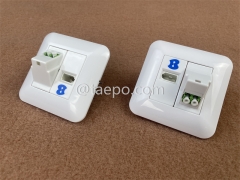 Sample Free Fiber optic wall outlet with LC APC adapter duplex and 1-port UK socket from China Factory TAEPO for Sale