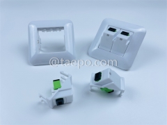 Telecom Parts Export Fiber optic wall outlet with SC APC duplex adapters