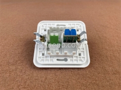 Sample Free Fiber optic wall outlet with LC APC adapter duplex and 1-port UK socket from China Factory TAEPO for Sale