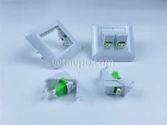 Sample Free Fiber optic wall outlet box with LC APC adapter 4 fibers from China Manufactory TAEPO for Sale