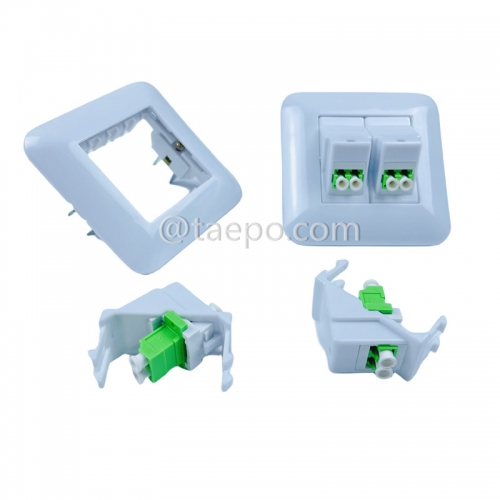 Sample Free Fiber optic wall outlet box with LC APC adapter 4 fibers from China Manufactory TAEPO for Sale