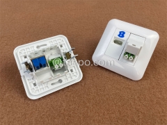 Sample Free Fiber optic wall outlet with LC APC adapter duplex and 1-port UK socket from China Factory TAEPO for Sale