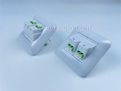 Sample Free Fiber optic wall outlet box with LC APC adapter 4 fibers from China Manufactory TAEPO for Sale