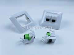 Telecom Parts Export Fiber optic wall outlet with SC APC duplex adapters