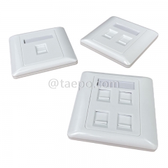Factory Price 86x86mm American style 1 port RJ45 network wall faceplate from China Manufactuer for Sale