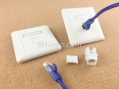 Factory Price 86x86mm American style 1 port RJ45 network wall faceplate from China Manufactuer for Sale