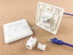 Factory Price 86x86mm American style 1 port RJ45 network wall faceplate from China Manufactuer for Sale