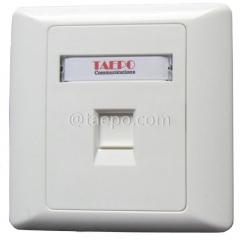 Factory Price 86x86mm American style 1 port RJ45 network wall faceplate from China Manufactuer for Sale