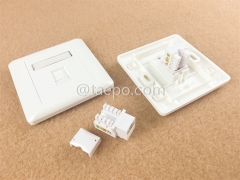 Factory Price 86x86mm American style 1 port RJ45 network wall faceplate from China Manufactuer for Sale