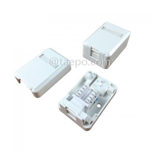 CAT5E 8P8C 1 port surface mount box with keystone jack with RoHS Certificate from China Manufacturer TAEPO for Sale