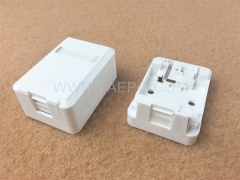 CAT5E 8P8C 1 port surface mount box with keystone jack with RoHS Certificate from China Manufacturer TAEPO for Sale