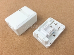 CAT5E 8P8C 1 port surface mount box with keystone jack with RoHS Certificate from China Manufacturer TAEPO for Sale