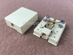CAT3 telephone wire connection box with 6P4C RJ11 jack with RoHS Certificate from China Manufacturer TAEPO for Sale