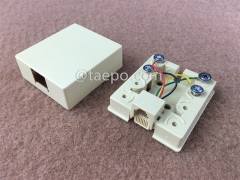 CAT3 telephone wire connection box with 6P4C RJ11 jack with RoHS Certificate from China Manufacturer TAEPO for Sale