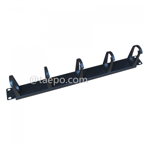 5 rings 1U Metal server rack wire cable manager
