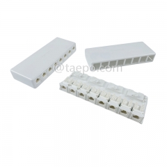 8-port surface box, CAT5E, RJ45, 8P8C, UTP, 190x74x28mm, AP style, without keystone jack
