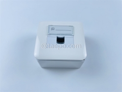 80x80mm French style network Faceplate frame Compatible with metal bracket and insert from China manufacturer for Sale