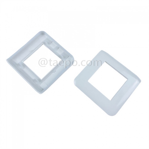 80x80mm French style network Faceplate frame Compatible with metal bracket and insert from China manufacturer for Sale
