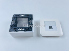 80x80mm French style network Faceplate frame Compatible with metal bracket and insert from China manufacturer for Sale