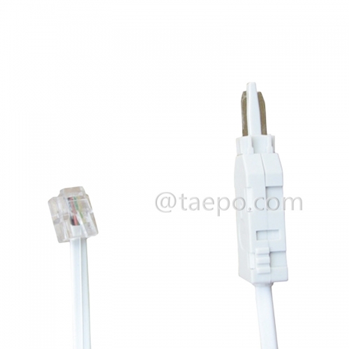2 pole test cord with LSA test plug to 6P2C modular plug