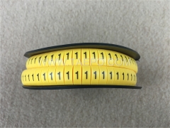 500pcs/roll EC-J nunmber tube flat Cable wire marker for cable diameter 3.5-7.0mm