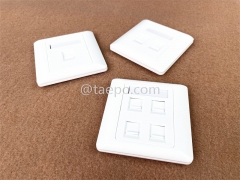86x86mm American style 4 port RJ45 wall network face plate from China Factory for Sale