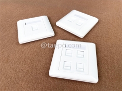 86x86mm American style 2 port RJ45 double network wall faceplate from China Manufacturer for Sale