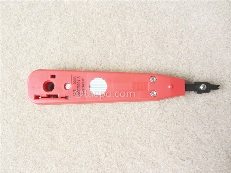 Insertion tool for MDF disconnection block 71 #TP-1401-100, red & grey, with plastic chunk