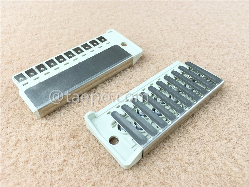 5 pairs over-voltage protection magazine for MDF disconnection block 71 #TP-1401-100, with 2-pole GDT arrester