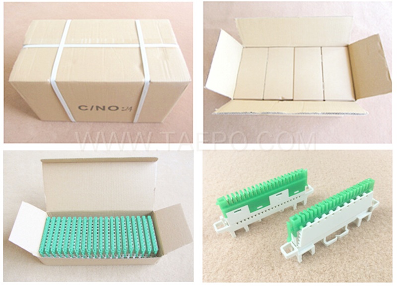 Packing picture for 10 pairs super compact profile connection module with wire guide