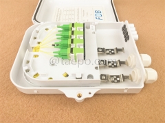 Fiber distribution box (FDB), outdoor, SC, 8 fibers, plastic housing