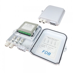 Fiber splitter box (FSB), outdoor, SC, 8 fibers, plastic housing