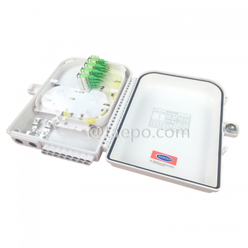 Fiber distribution box (FDB), outdoor, SC, 16 fibers, plastic housing