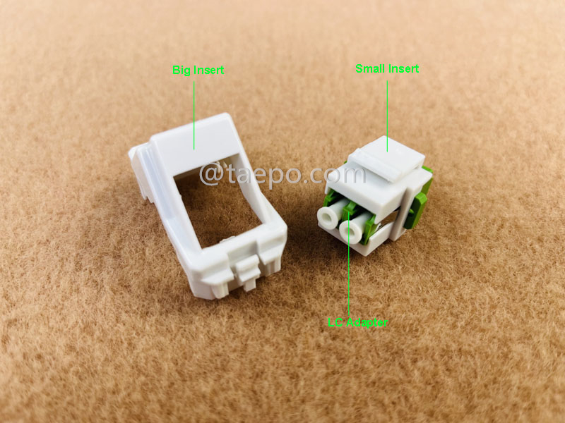 Illustration pictures for Plastic insert with LC/APC duplex adapter