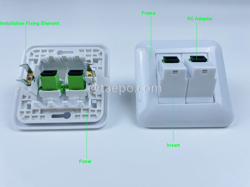 Illustration pictures for Fiber outlet SC/APC duplex