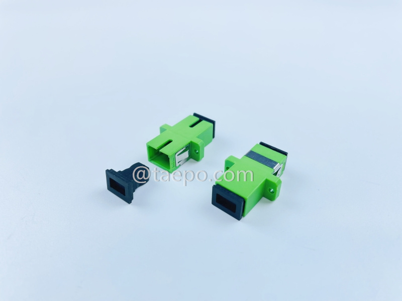 Fiber optic adapter, singlemode, simplex, SC/APC-SC/APC