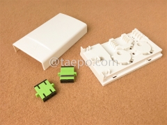 Fiber termination box (FTB), indoor, SC, 4 fibers, plastic housing