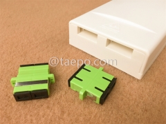 Fiber termination box (FTB), indoor, SC, 4 fibers, plastic housing